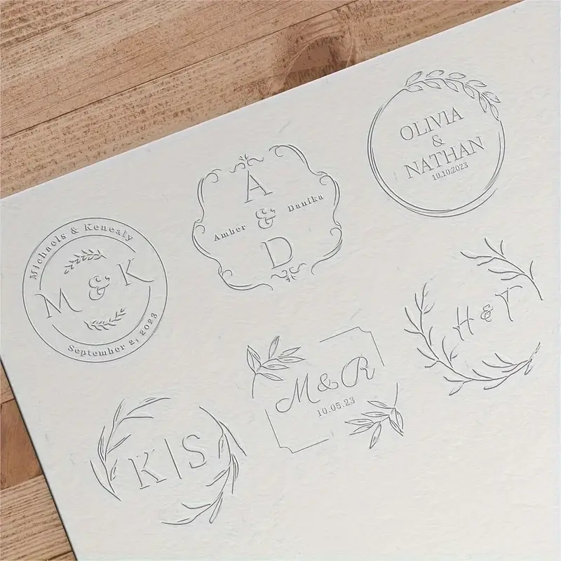 personalized embossing stamp versatile for envelopes napkins and wedding invitations Product details 2
