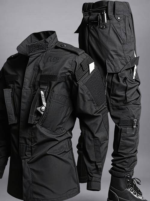conjunto de chaqueta y pantalón táctico para hombre, uniforme militar caza airsoft casual camuflaje mecánica exterior trajes estricto estilo combat te