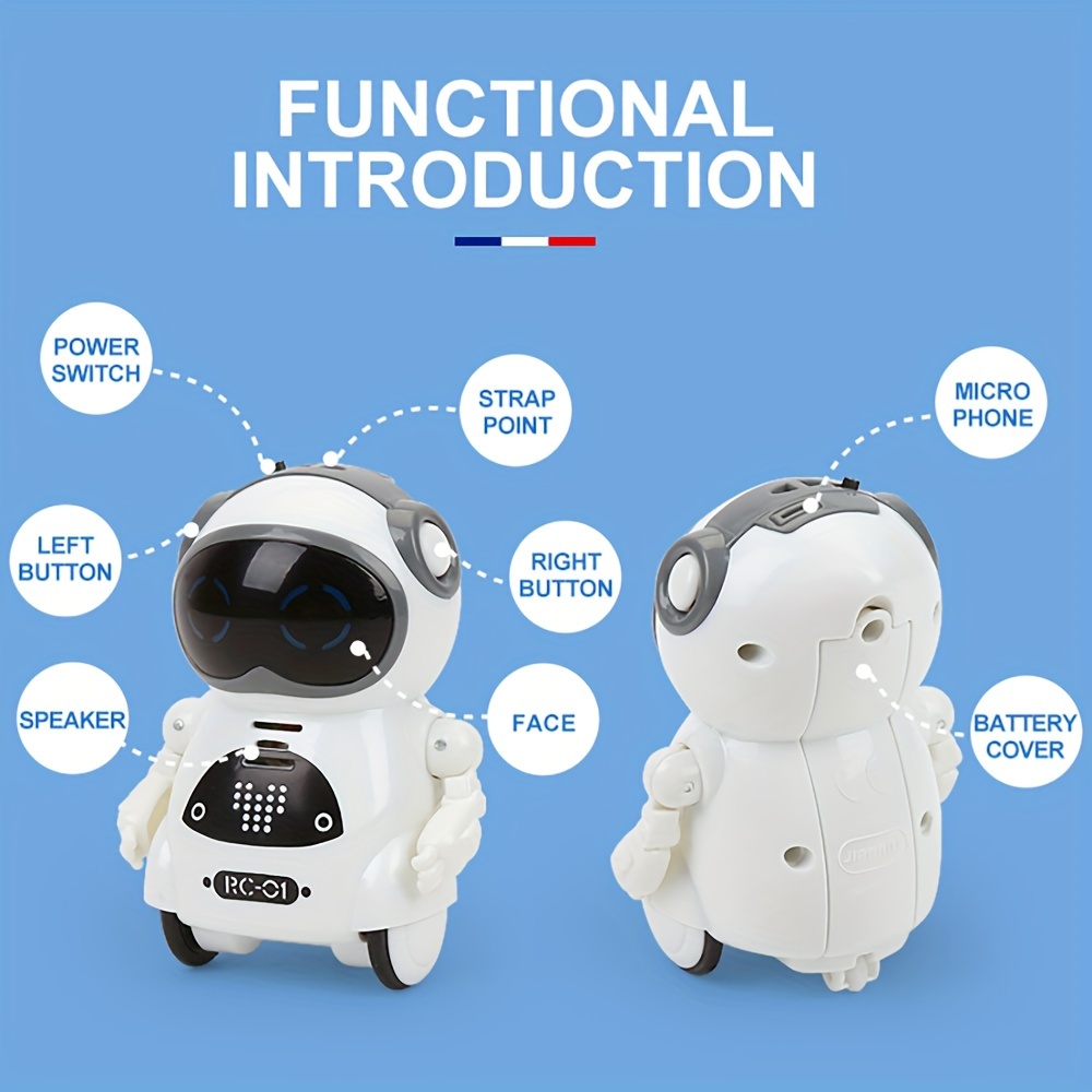 interactive mini rc robot toys talking singing dancing storytelling perfect gift for kids christmas halloween thanksgiving gifts battery not included details 2