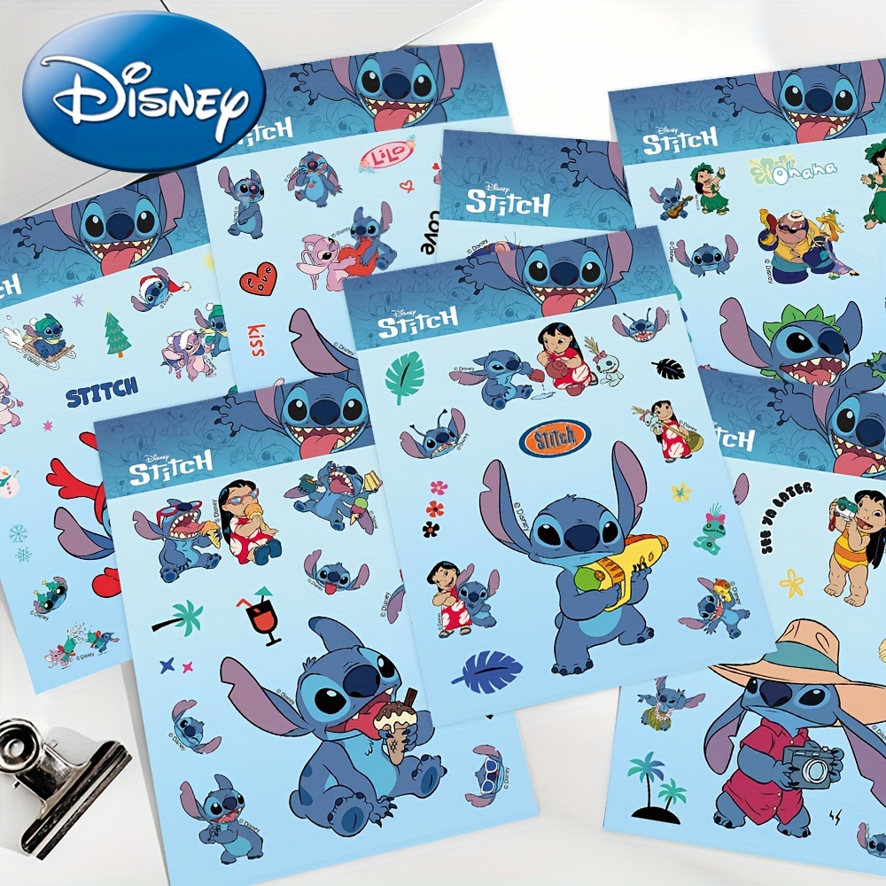 

8pcs Disney Stitch Puzzle Stickers Pack, Cute Waterproof Stickers For Water Bottles Skateboards & Notebooks