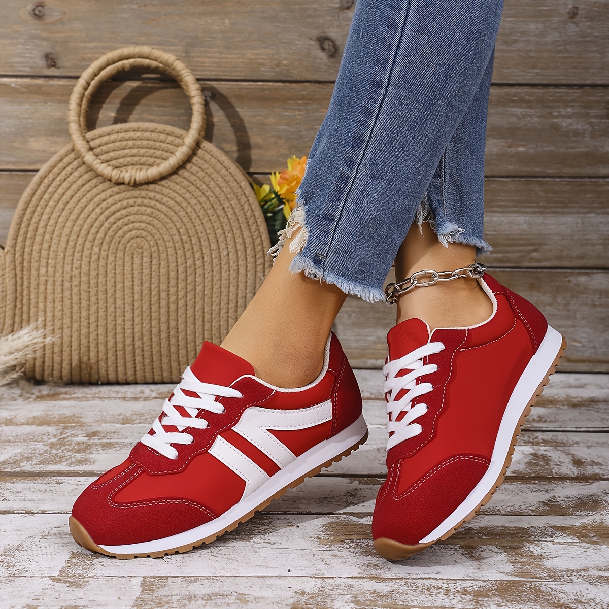 Pair Women'S Fabric Sneakers, Comfortable Slip-On Low Top Breathable  Casual Sports Shoes with Round Toe, TPR Sole, Fabric Lining and Insole