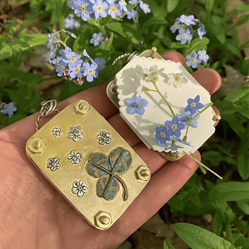 1pc micro flower press miniature flower press kit art crafts metal flower pressing for arts and crafts lovers   details 2