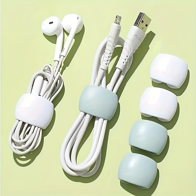 6pcs New Cable Storage Organizer,, Travel Data Cable , Earphone Charging Cable Winding Storage , Simple Multi-functional Winding