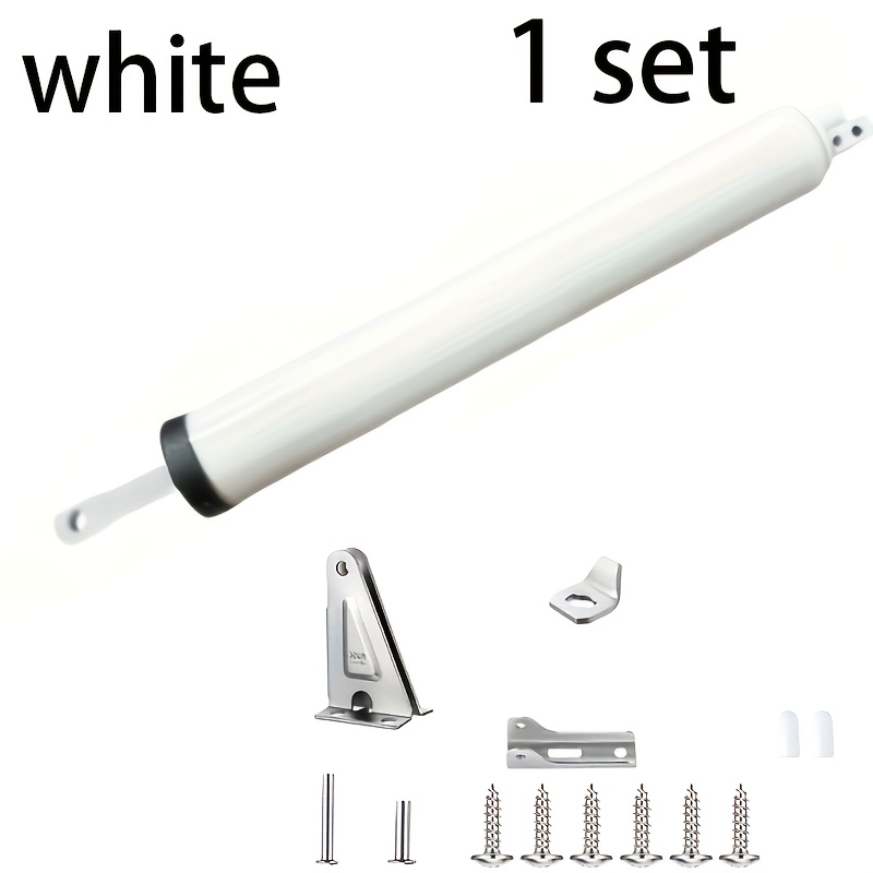 1pc Heavy-Duty Wind-Resistant Door Closer with Adjustable Speed & Soft-Close Mechanism, Polished Metal Finish, Touch & Remote Control - Automatic Closing for Home/Commercial Safety, Door Compatibility, Easy Installation (No Drilling Required) - Ideal for Residential & Commercial Use