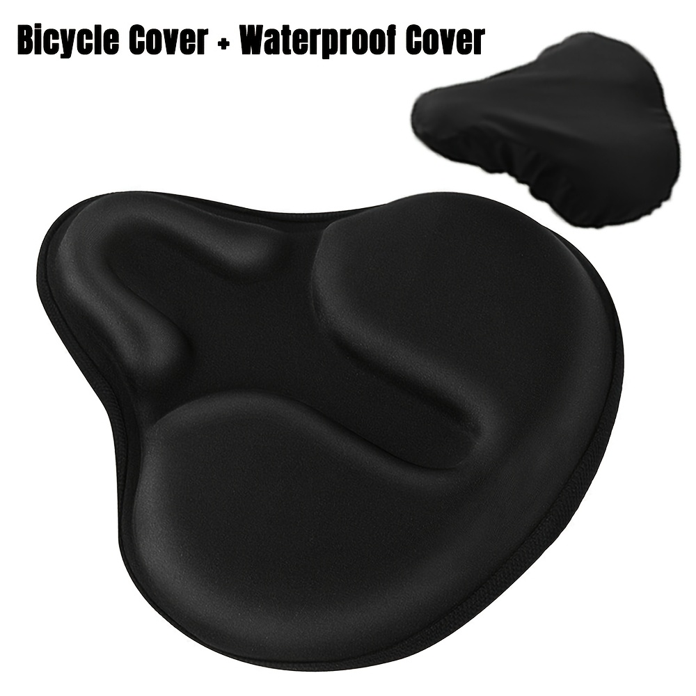 Bike Seat For , Wide Bicycle Replacement Cushion With Waterproof Cover, Exercise Bike Seat, Universal Fit For Indoor Outdoor Bmx Mtb And Road Bikes