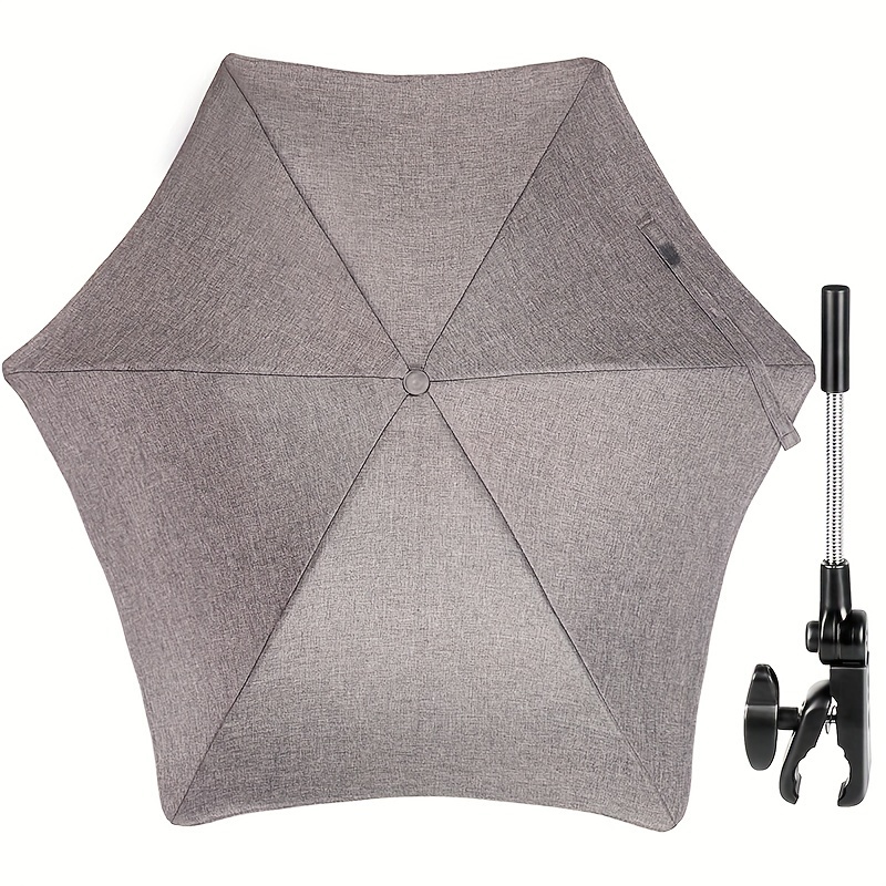 

Light Gray Universal Parasol Sunshade For Stroller & Buggy - Uv Protection Diameter With 1 Umbrella Handle, For Round And Oval Tubes