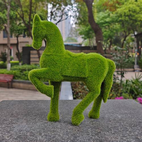 flocked horse sculpture home and garden decor