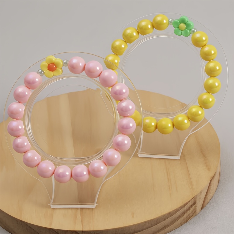 Women's Imitation Precious Bead Stackable Bracelet, Elastic