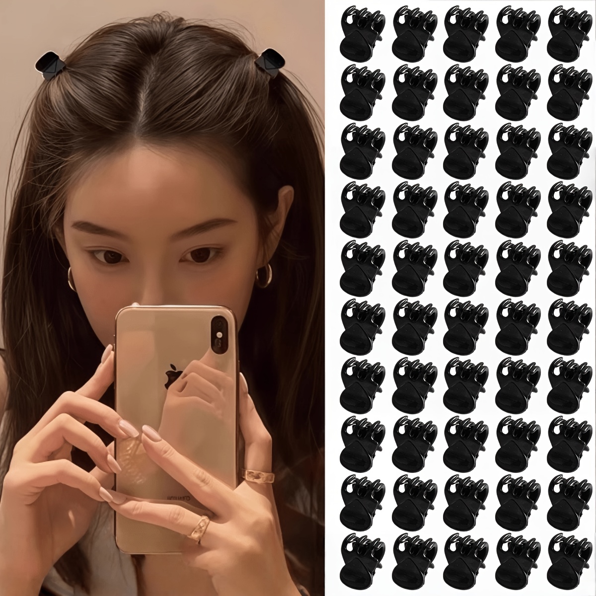 TEMU 48 Mini Claw Clips Hair Accessories Side Hair Clips Edge Clips Small Claw Clips Bangs And Hair Clips