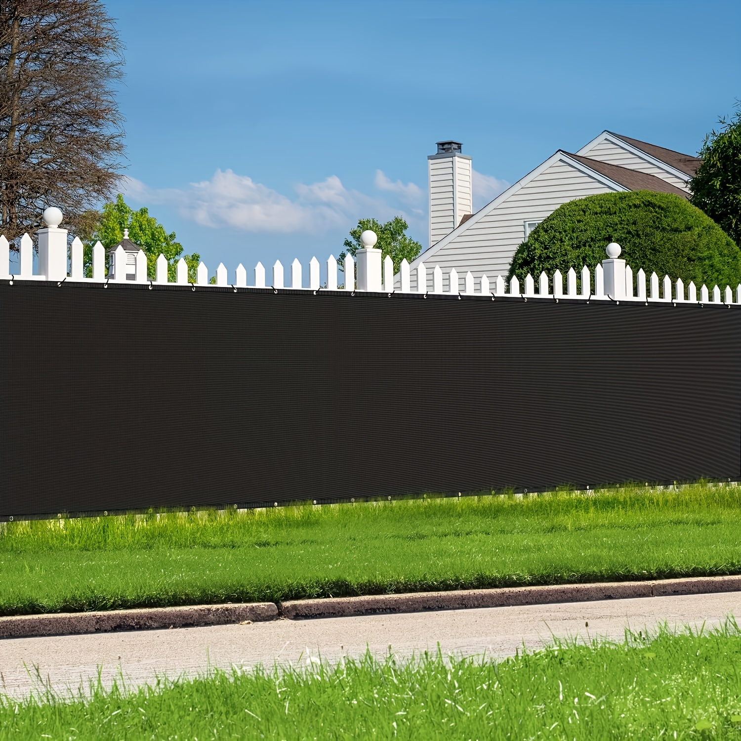 Image of 1pc, Black Privacy Screen Fence, Heavy-duty Fence Netting, Sun Shade Net Cover For Walls, Garden, Patio, Backyard, Yard, In Multiple Sizes