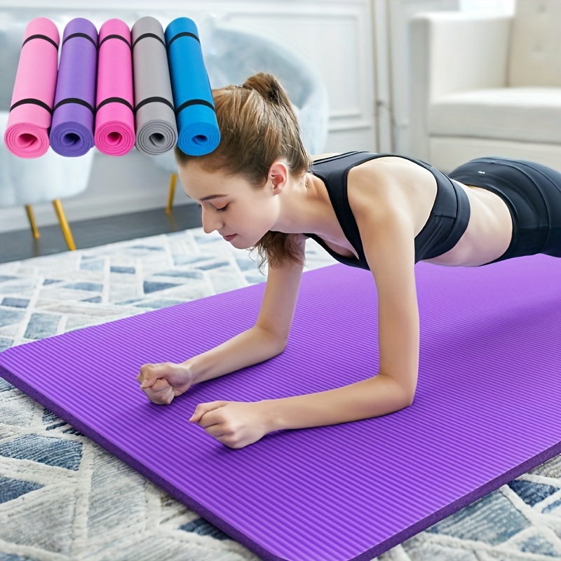 

Tapis de Yoga Extra Épais & Large Antidérapant - Absorbant les Chocs, Tapis de Fitness Silencieux pour - Idéal pour la , la Corde à Sauter & l'Équilibre Danse