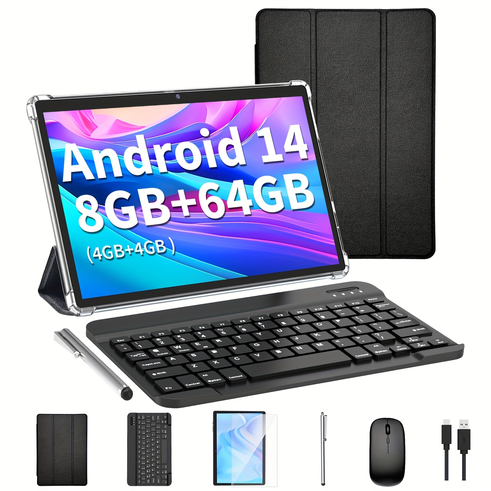 tablet with keyboard 2in 1 tablet 6gb 128gb 1tb expand   13 tablet 10 inch tablet with case mouse   4g 5g wifi gps tablet pc tablet pad