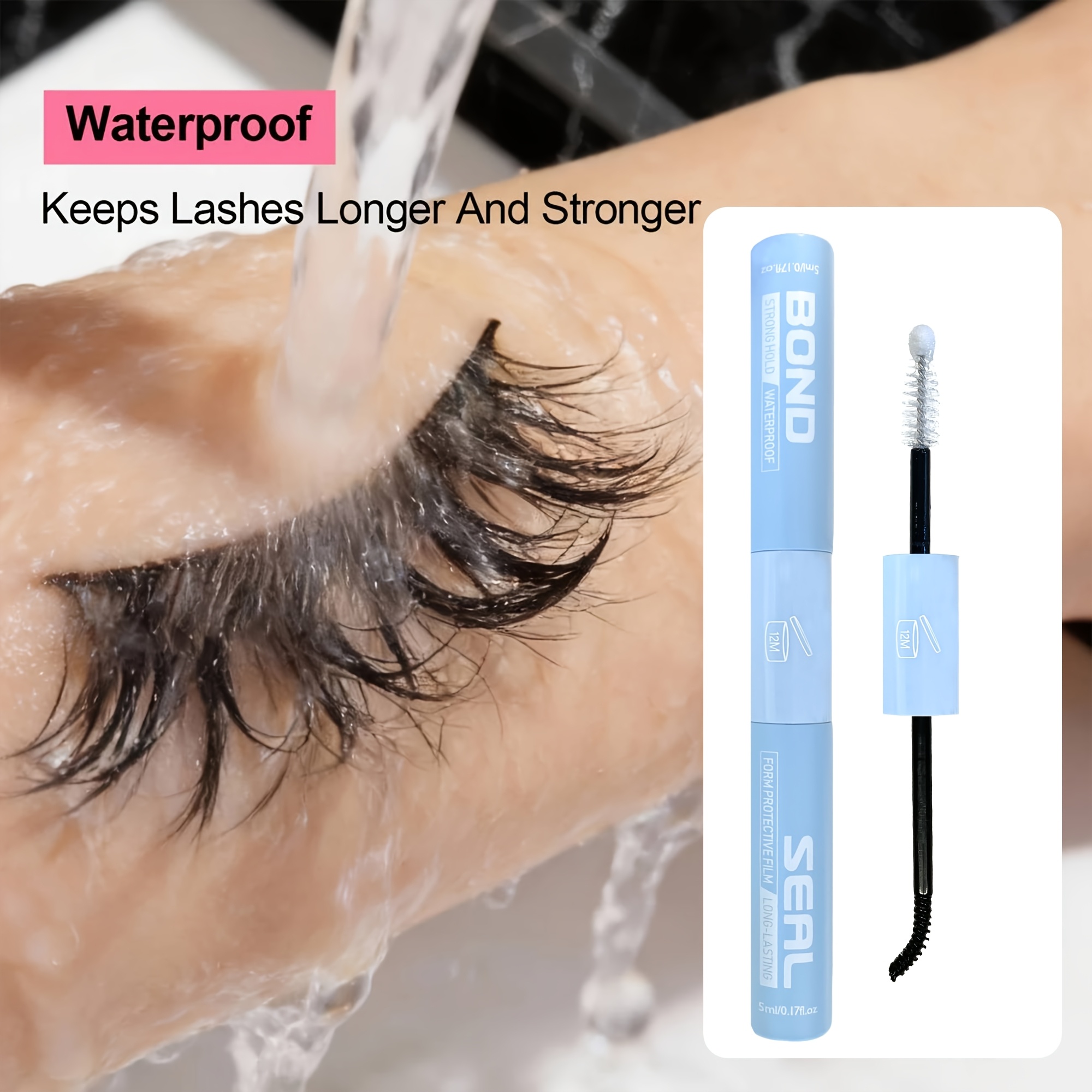 10ml Waterproof Lash And Sealant, Designed For Long-lasting Lash Clusters. This Is Ideal For Eyelash Applications, Suitable For Beginners And Perfect For Daily Wear Or Cosplay