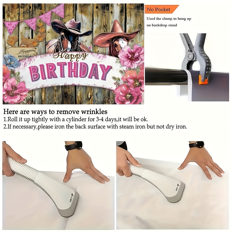 Disco-Cowgirl-Fotohintergrund Zum 1. Geburtstag – 1,5x0,9 M Wilder Westen Motto-Party-Deko