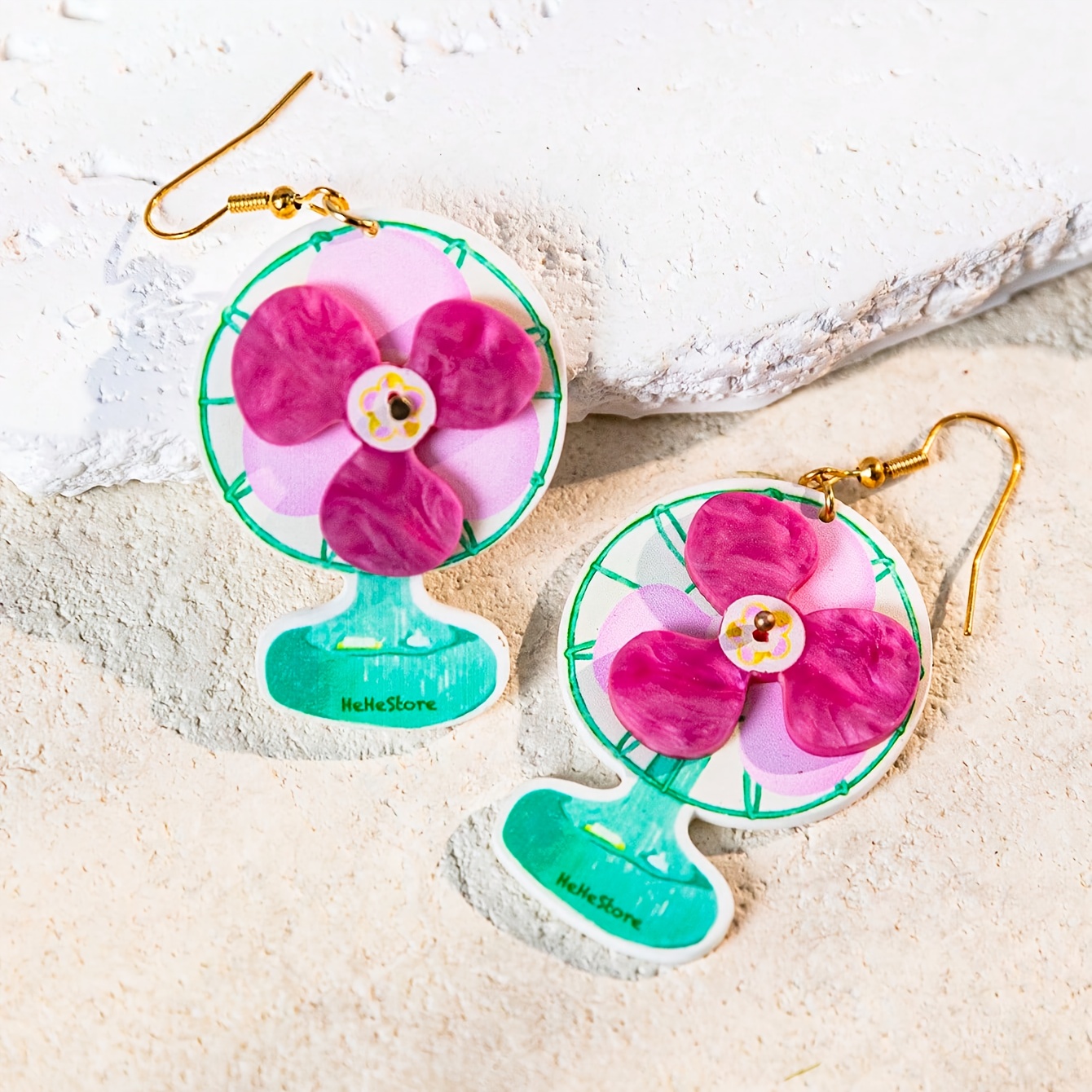 Women's Funny Cute Statement Acrylic Drop Dangle Earrings