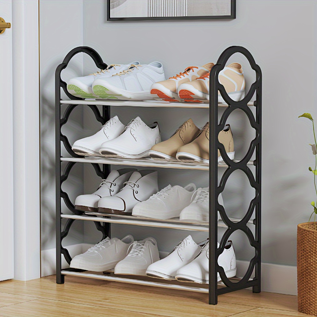 

Multi-level Plastic Shoe Rack For Home Use: Easy Installation, Suitable For Various Room Types