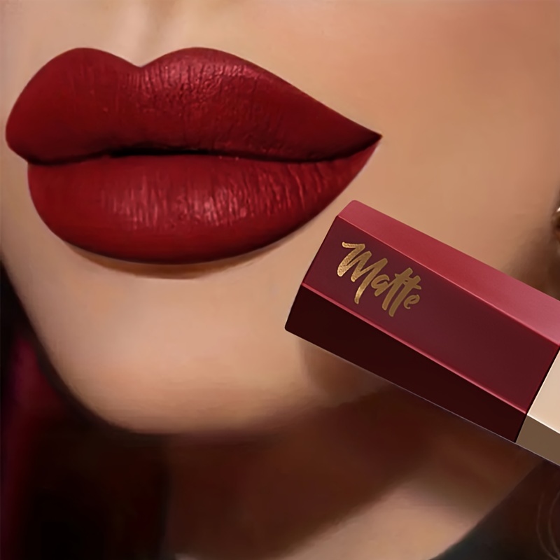 

Non-stick Long Lasting Red Lip Glaze Lip Mud Highly Saturated Matte Liquid Lipsticks Makeup Lip Gloss Christmas Gifts