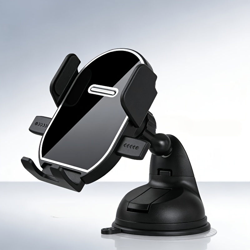 TEMU Support de téléphone pour voiture, support 2-en-1 pour de bord et bouche d'aération, support de téléphone à verrouillage automatique à , pour