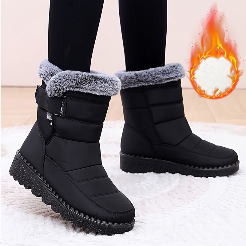 Womens Faux Fur Liner Snow Boots