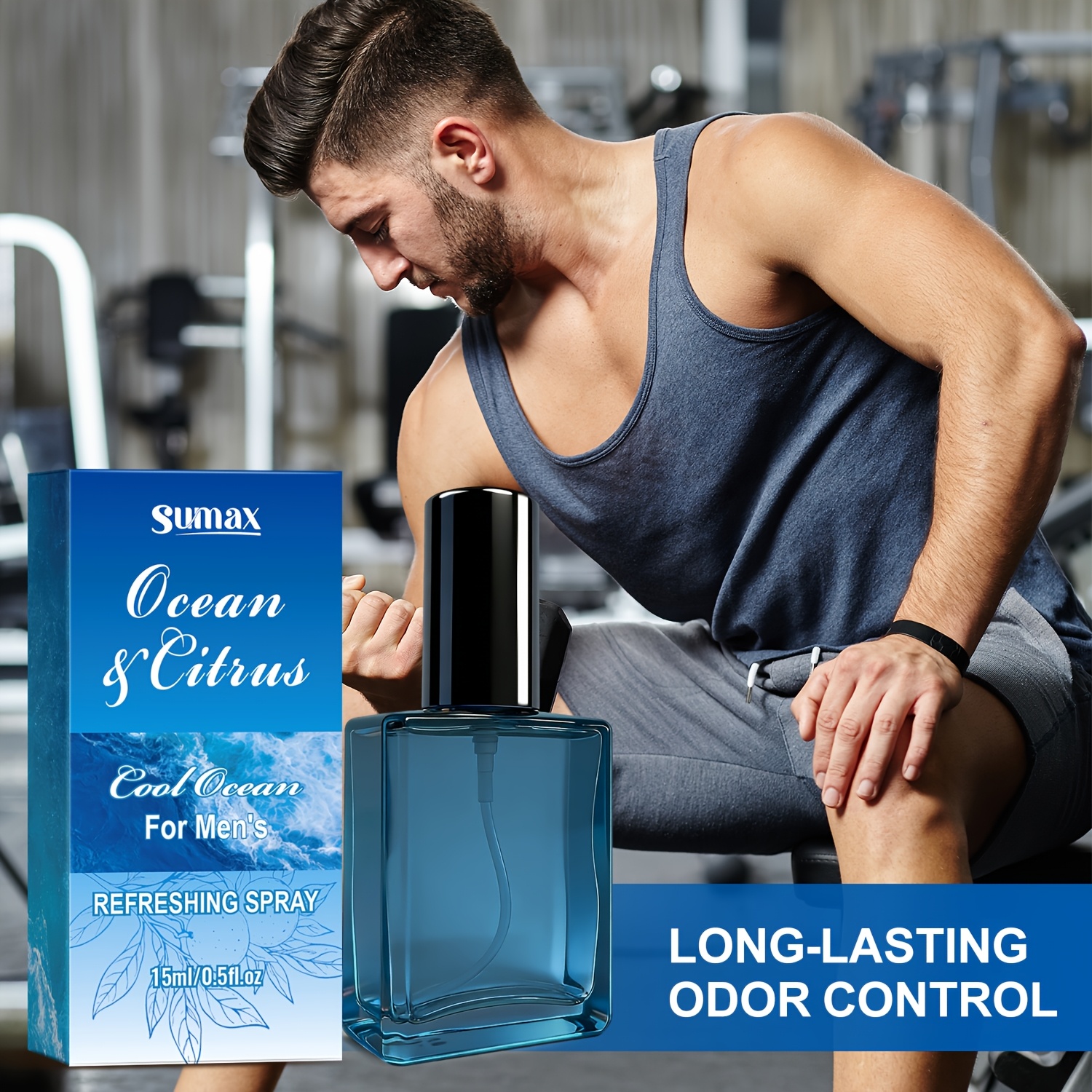 Cool Cool Ocean And Citrus Men Refreshing Spray, Men Deodorant Spray, Underarm Care, Sea Salt Freshness, Unpleasant Odor, Lasts for 48 Hours, Essential for Dates, Displays Personal Charm, Festival Gift, Travel Portable