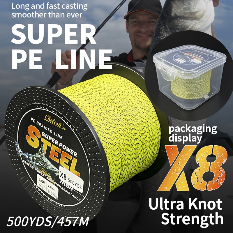500yds 8 strand Braided Line Pe Fishing Line Wear resistant - Temu