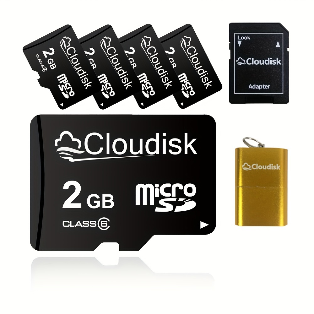 

5-pack Cloudisk Card 2gb C6 Tf Memory Card With Sd Adapter And Card Reader