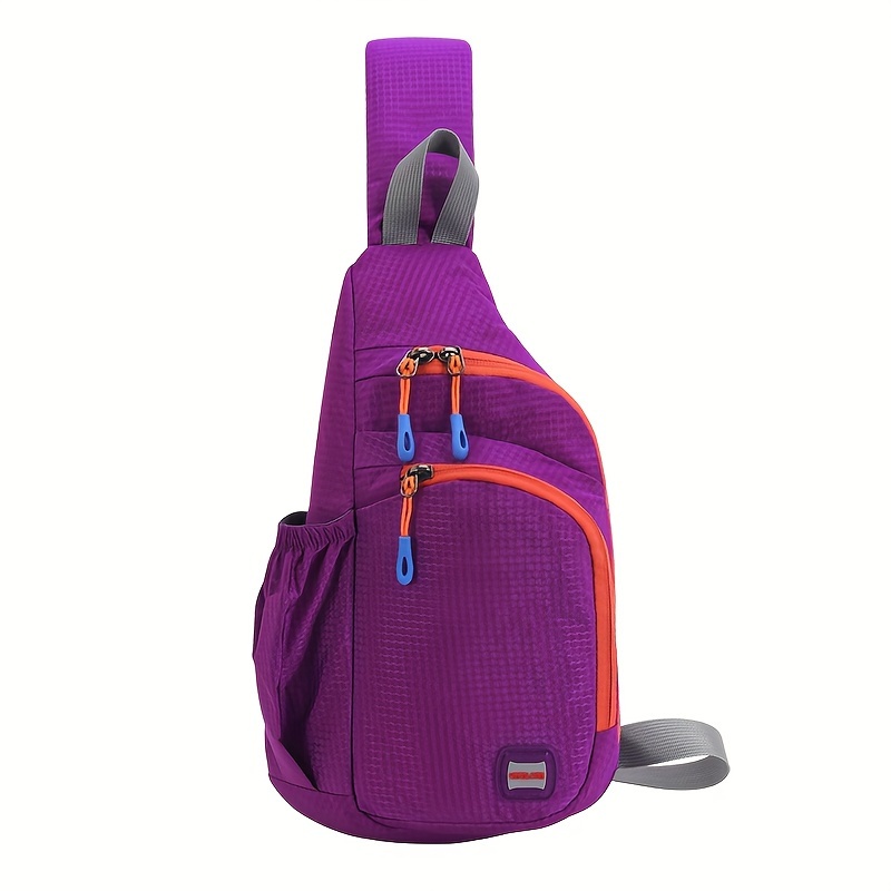 nylon belt bag trendy zipper sling bag side pocket outdoor