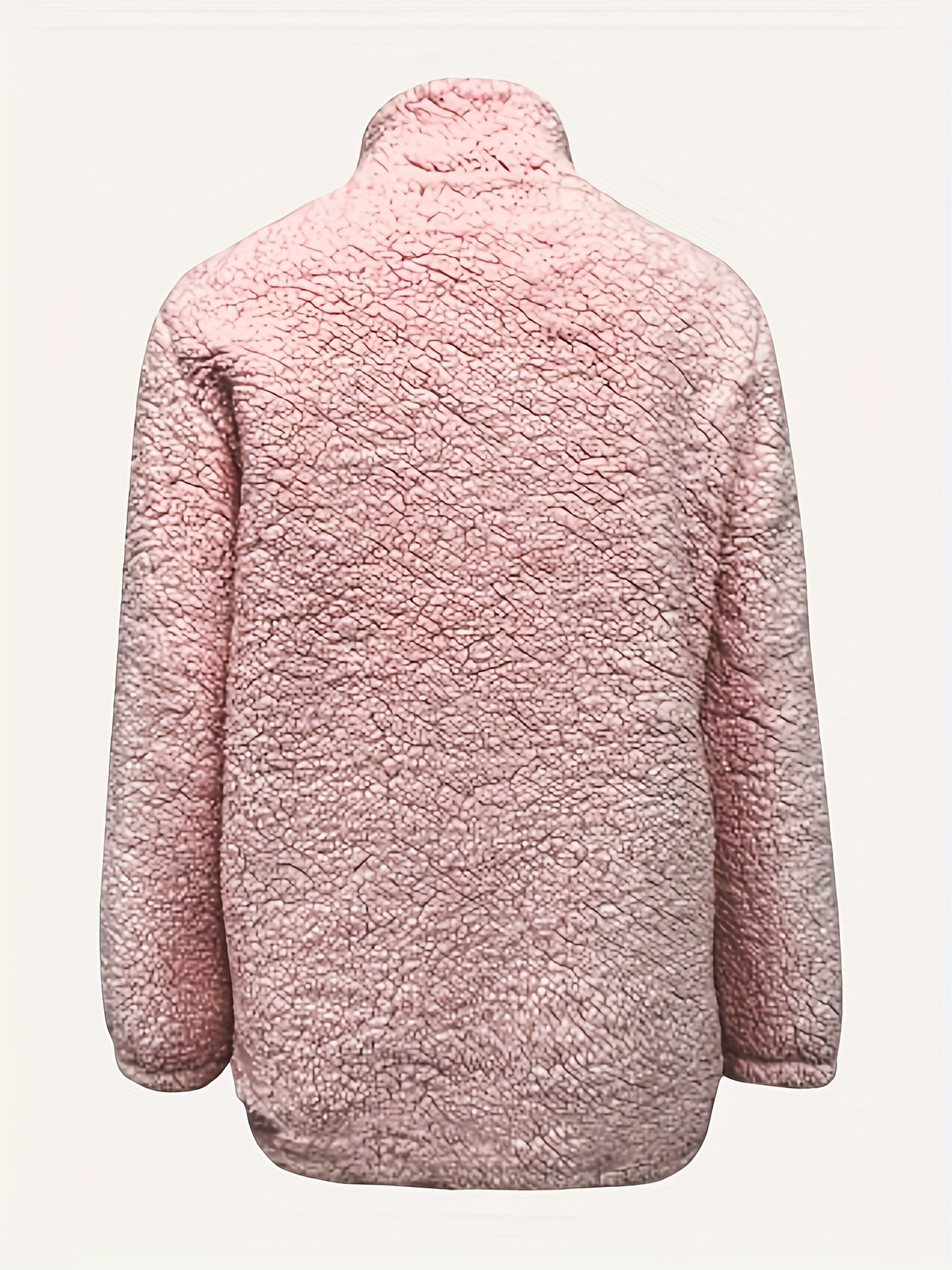 Dames Pluche Fleece Gevoerde Winterjas met Volledige Ritssluiting & Opstaande Kraag - Zachte Rode Jas, Volledige Lengte Rits aan de Voorkant, Machinewasbaar