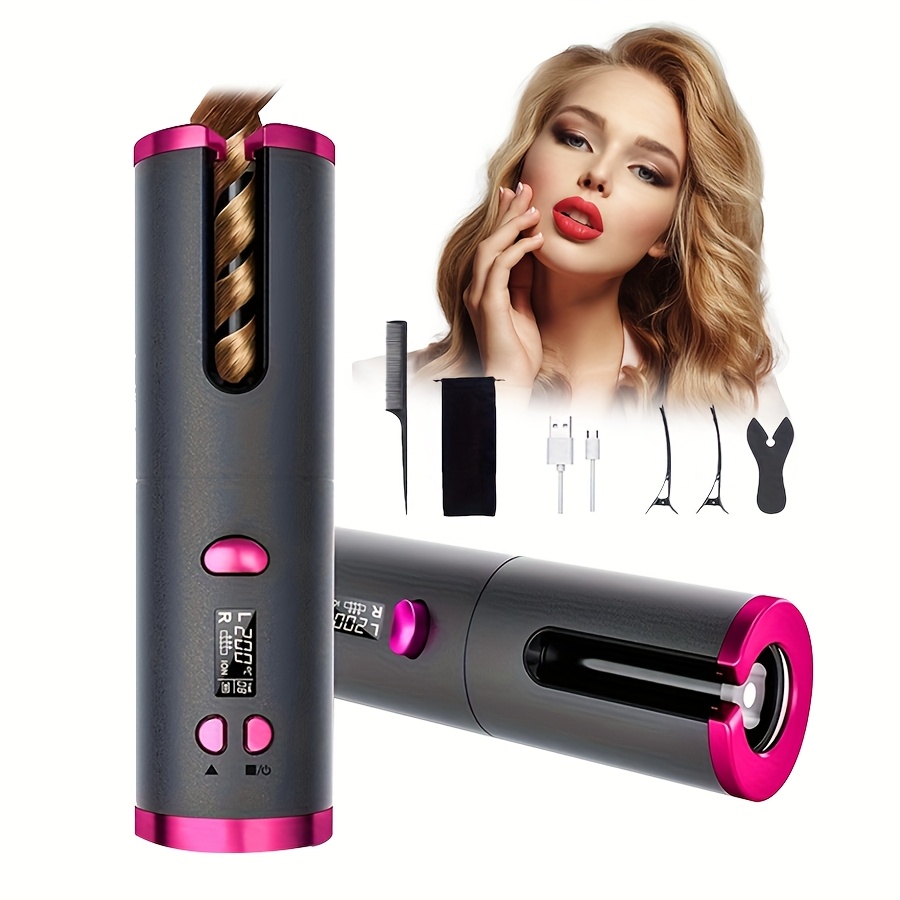 

Cordless Automatic Hair Curler, Portable Usb Rechargeable Curling Wand, Gift For Women, Day Gift