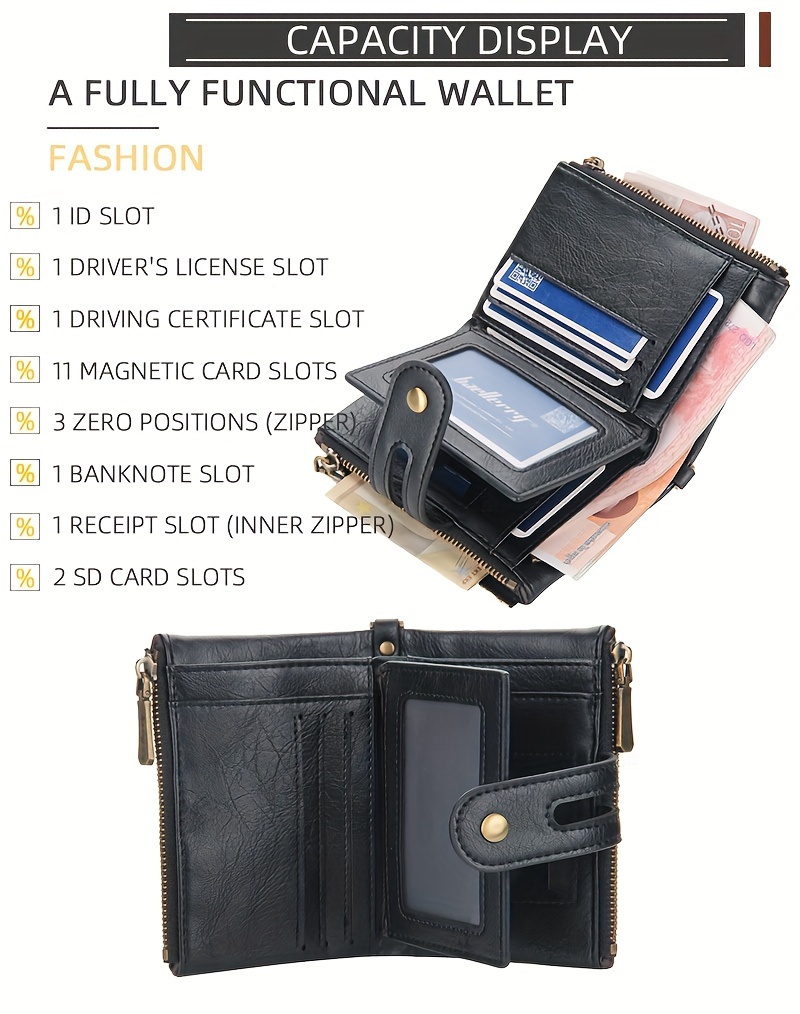 Portacarte Rfid Pelle Portacarte In Pelle Con RFID - 12 Scomparti Per Carte, Portachiavi, Finestra ID, Blu Scuro Portachiavi Uomo - Foto 13