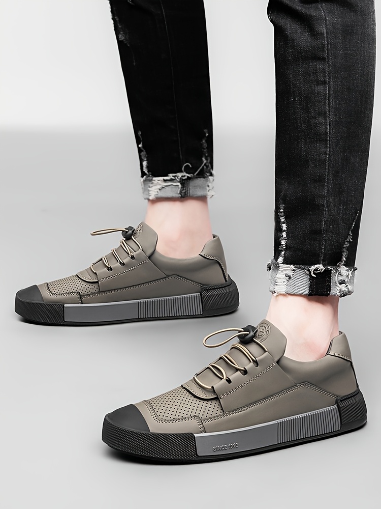 CLOHOO Brand Men'S Shoes with Rubber Soles, Stylish Sports Casual Shoes, Street-Style Skate Shoes, Popular New Breathable Soft-Soled Comfortable Men'S Shoes, Youth British Style Men'S Footwear