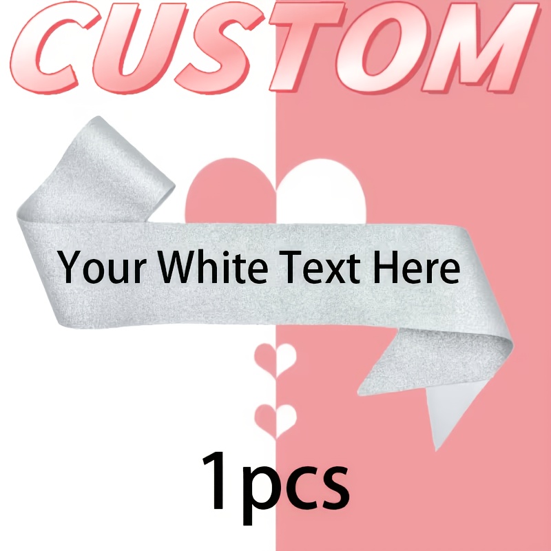TEMU 1pc Customizable Personalized Elegant Sequined Sash, Text/name - Personalized Birthday Sash, Custom Mom-to-be Sash, Customizable Sweet Sash,