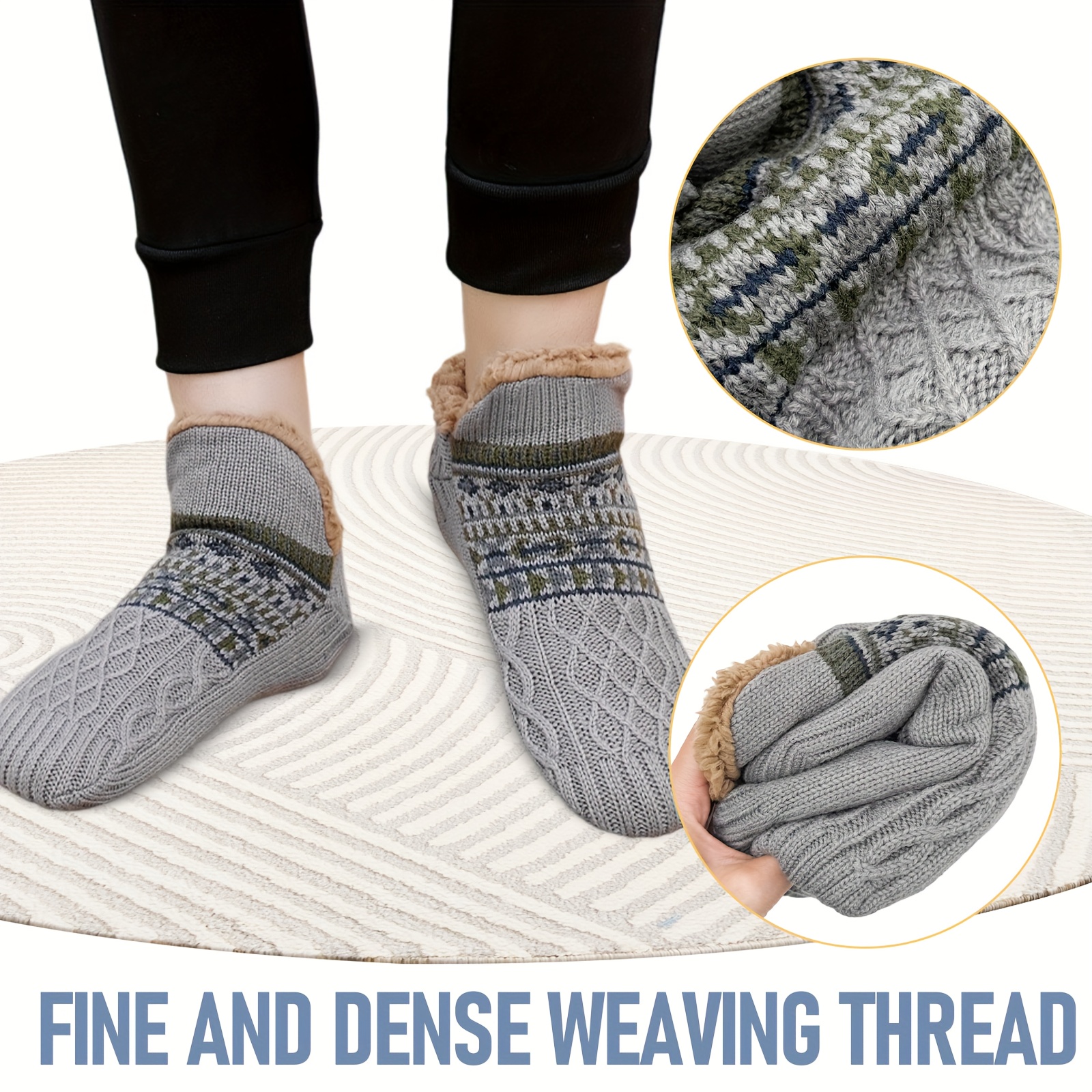 NS-Sherpa Fluffy Bed Slippers for Men & Women - Warm, Non-Slip, Comfortable Knitted Socks with Plush Fleece Lining, Striped Design, Perfect for Indoor Use, Indoor Slippers | Plush Lined Socks | Knitted Socks, Slippers for Indoor Use, Bed Sock Men, Fuzzy Sock Extra Large, Sleep Sock Big Size, Thermal Sock For Sleeping, Sock Men Extra Shirt, Men Sock Good Quality 12 NS-Sherpa Fluffy Bed Slippers for Men & Women - Warm, Non-Slip, Comfortable Knitted Socks with Plush Fleece Lining, Striped Design, Perfect for Indoor Use, Indoor Slippers | Plush Lined Socks | Knitted Socks, Slippers for Indoor Use, Bed Sock Men, Fuzzy Sock Extra Large, Sleep Sock Big Size, Thermal Sock For Sleeping, Sock Men Extra Shirt, Men Sock Good Quality