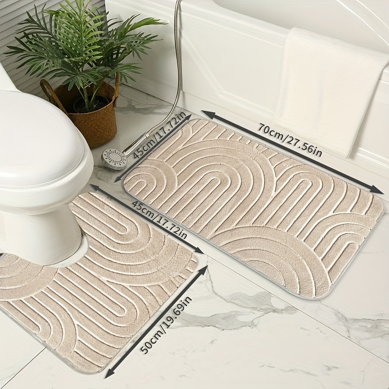 Absorbent Bathroom Mat 2pcs Set For Home Bathroom Entrance Anti-slip Foot Mat