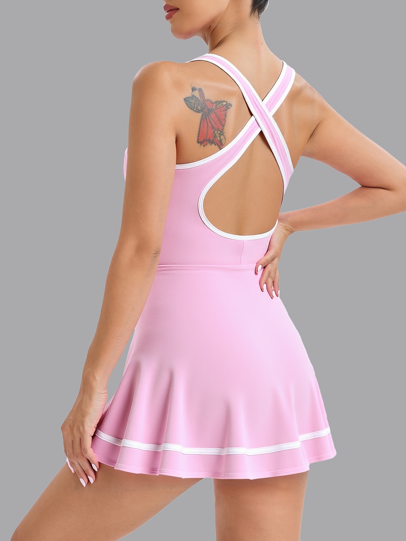 cute workout dress Comment ACTIVE for the product link! , This workout dress is SO cute  The  side slit gives it the perfect stylish detail and makes it look so much  more elevated than your average athletic dress. It
