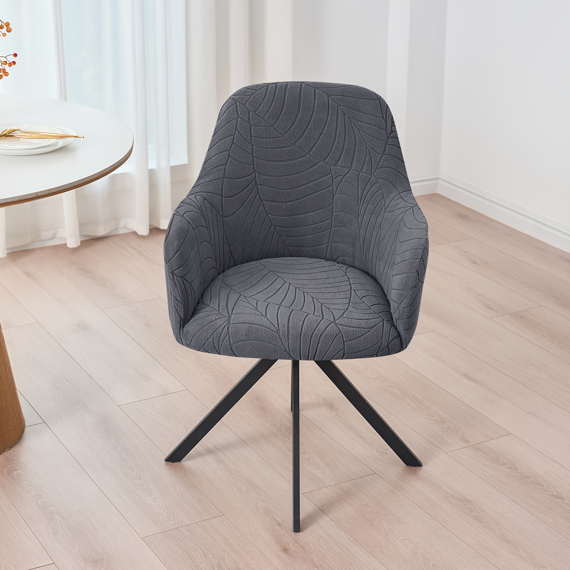 E-shop Blatt Jacquard Sherpa Hocharmlehnen Sesselbezug Arm Einzelstuhl Schutz Stretch Passform Blattmuster Jacquard Alle Jahreszeiten Universal