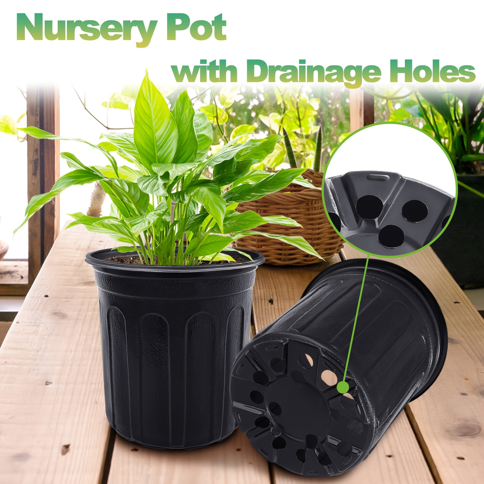 30 90pcs 1 gallon nursery flower pots plastic seedling pots - Temu Brazil