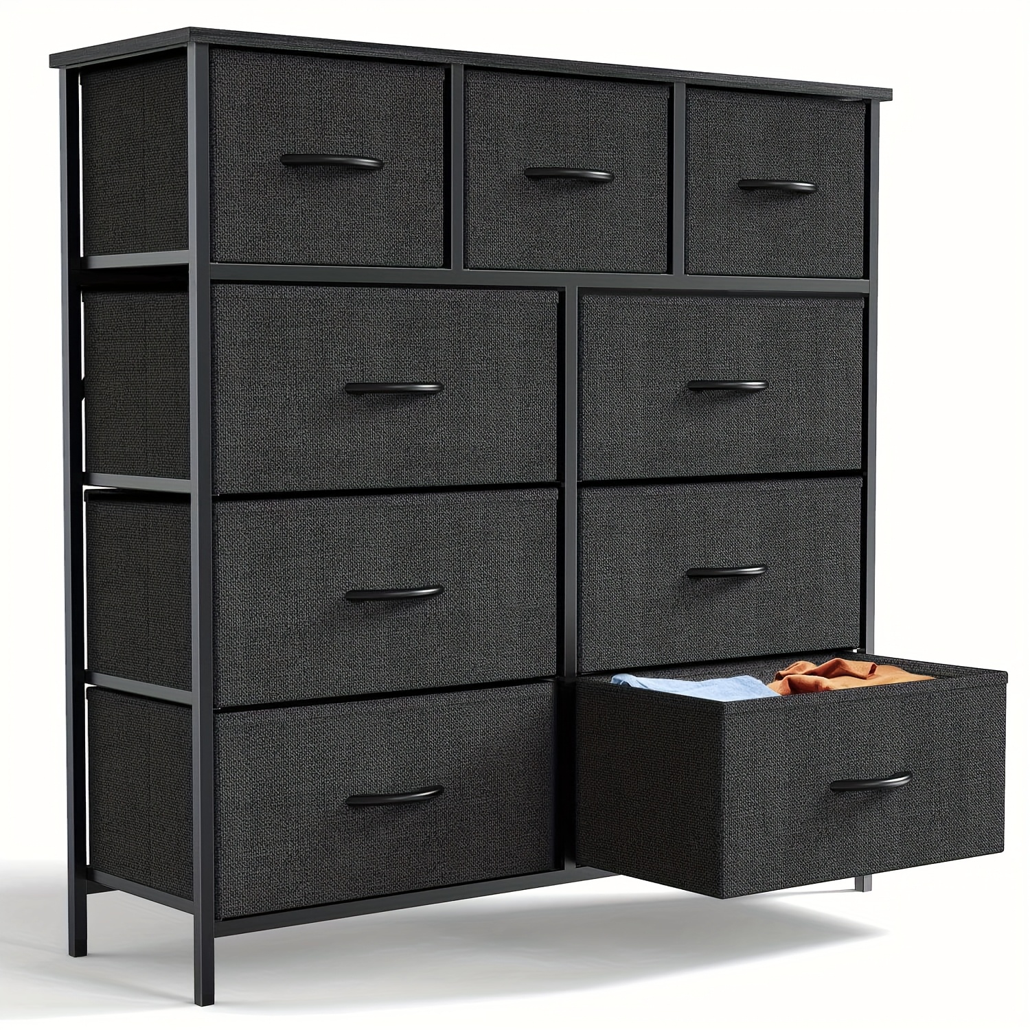 Storage Unit, Dresser, Nine-Drawer Cabinet, Available in Various Colors, Features an Easy-To-Install Slide Rail System, Ideal for Nurseries And Bedrooms