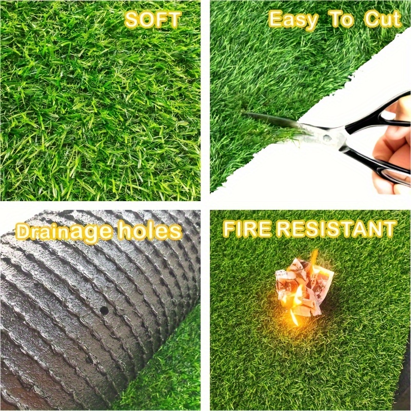 0 8 Inch Realistic Grass Artificial Grass Thick Turf Temu