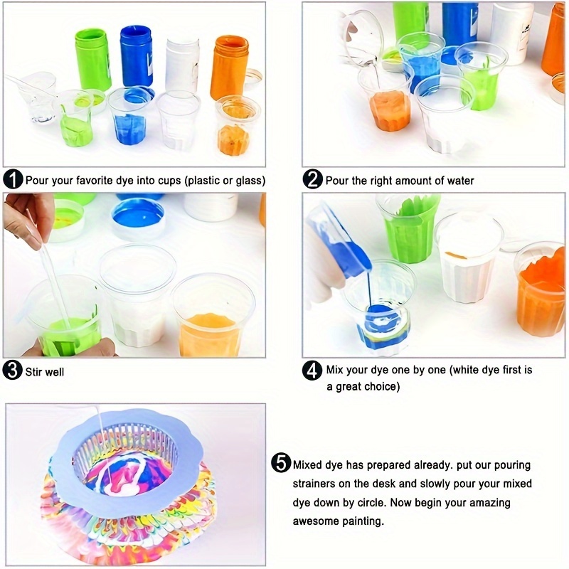 4pcs DIY Acrylic Paint Pouring Set for Creative Projects