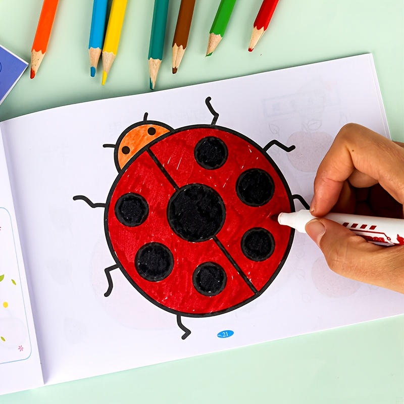 A Coloring Book Designed for Children, Ranging from Simple to More Challenging Levels, Ideal for Early Education And Kindergarten. This Set Offers Educational Art Activities Suitable for Small Hands, Making It a Wonderful Creative Gift for Kids. It Includes a DIY Craft Kit with Paint And a Coloring Book, Perfect for School Gifts. Chinese Version