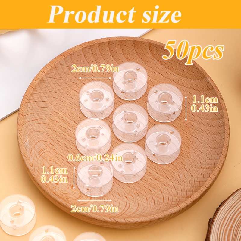 50pcs Pack Plastic Bobbins Suitable For Sewing Machine, Sa156 Bobbins Class 15 Spool Bobbins With Thread Holders For Sewing, Crafting, & Commercial Use - Bobbins For Thread/winding