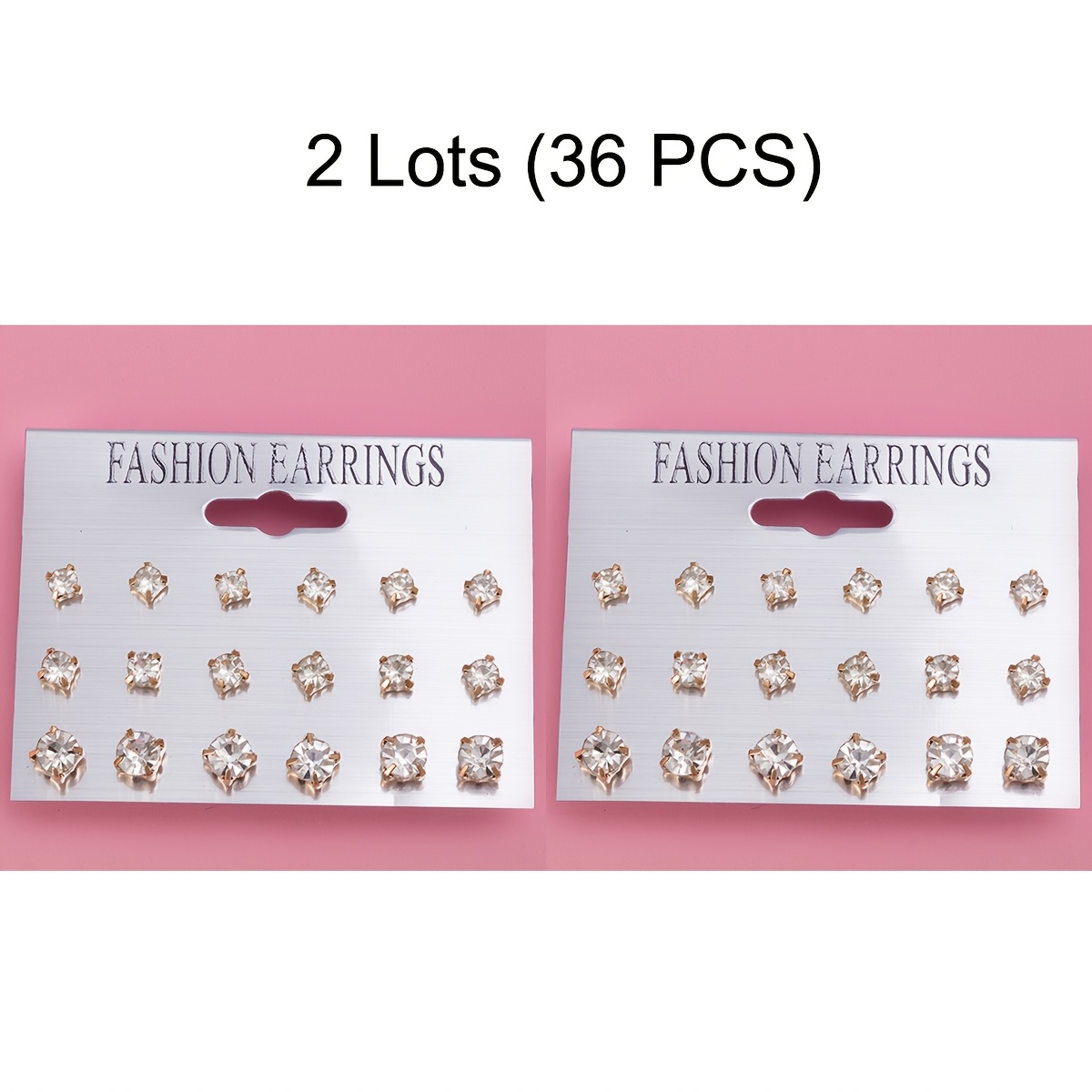 Image of 36/72pcs Sparkling Stud Earrings For Men Women Stainless Steel Synthetic Zirconia Cartilage Tragus Daith Helix Conch Studded Piercing Jewelry