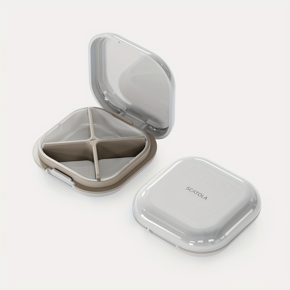 Image of -compartment Pill Box With Removable Dividers, Modern And
