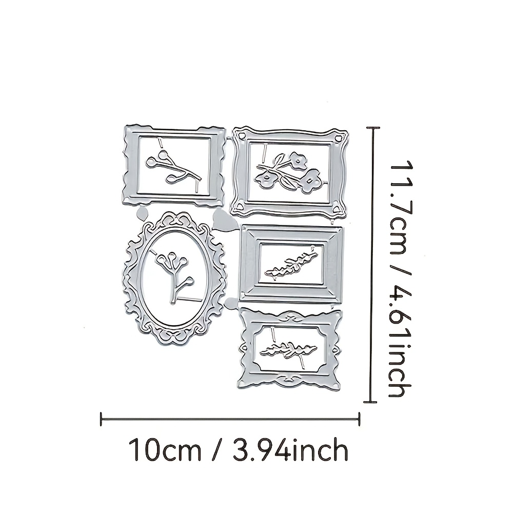E-shop 1 Stück Bilderrahmen-Schneidematrize. DIY Scrapbooking Album Dekoration Karten-Stanzform, Handgemachte Grußkarten-Schablonen, Handwerkliches