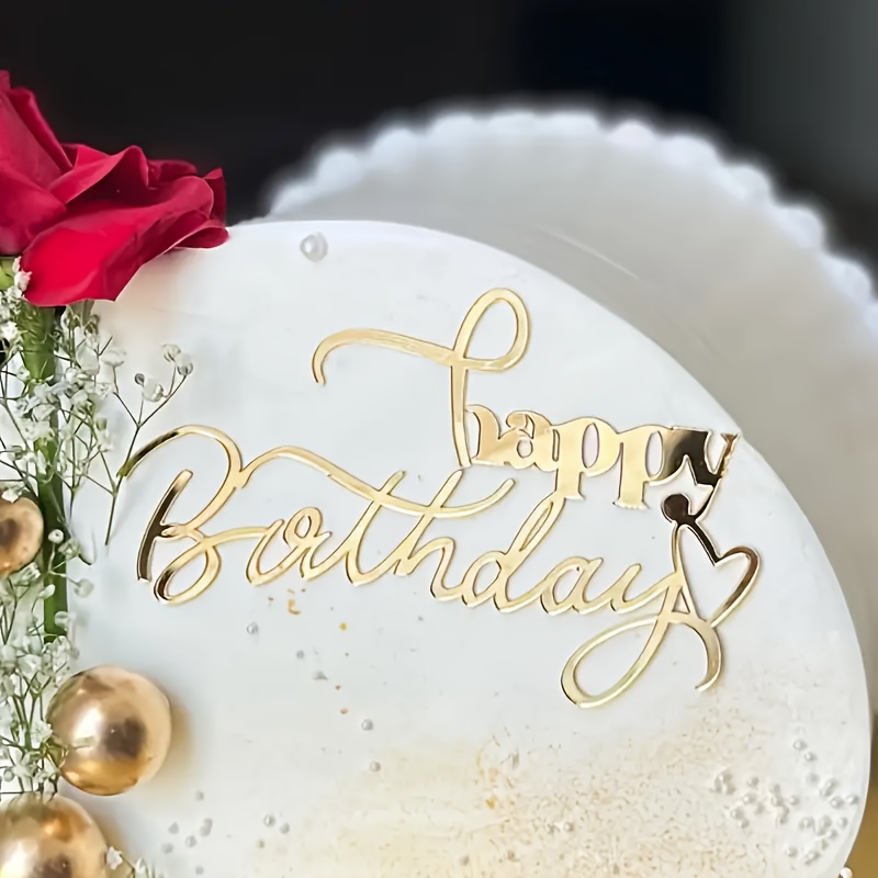 Set Of 5 Toppers Made Of Acrylic, Perfect For Celebrating Birthdays, Princess Parties, Weddings, And Anniversaries