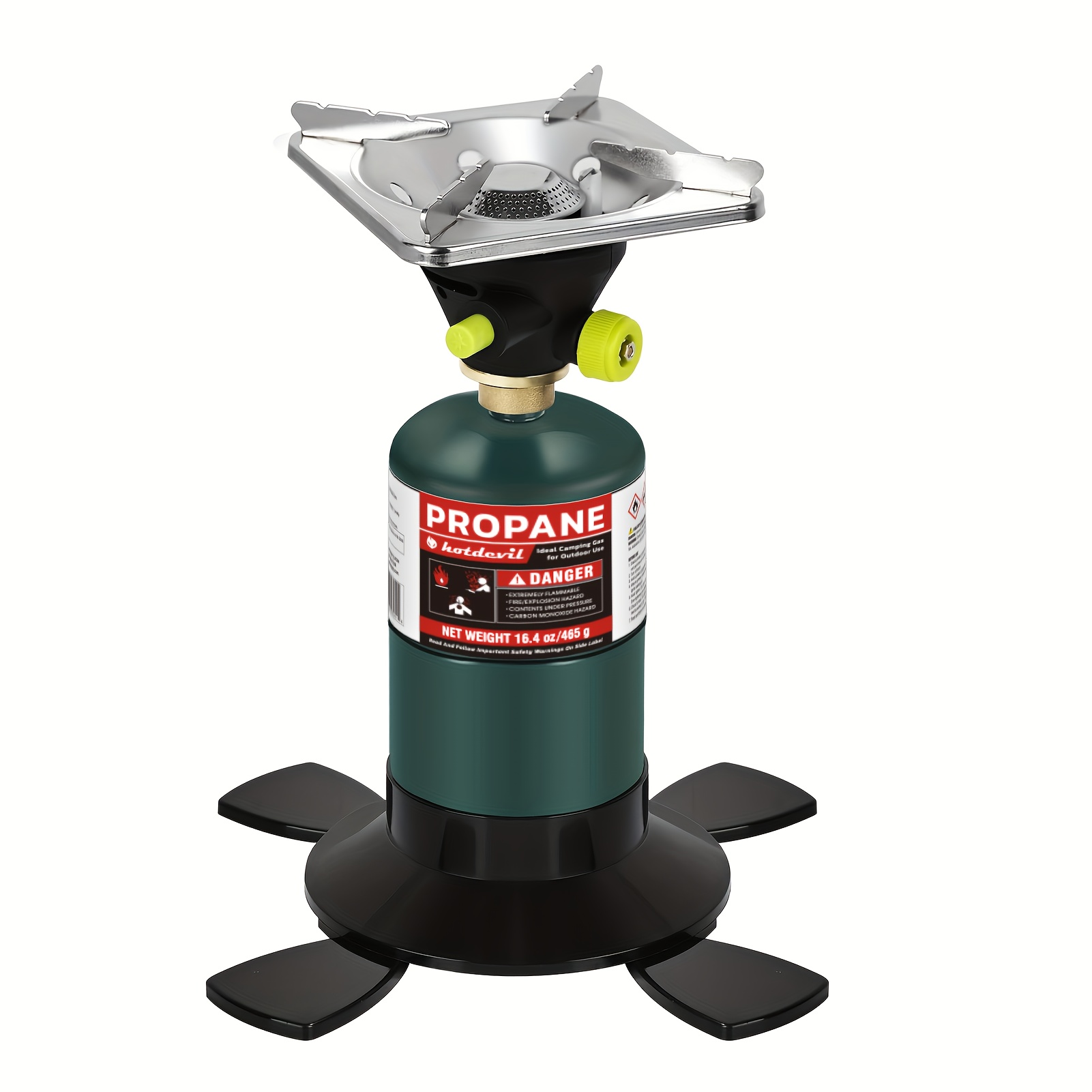 Propane Camping Stove With Gas Cylinder Base Lightweight Propane And Gas Camping Stove With Instant Ignition For Hiking Backpacking And Outdoor Cooking Ultra-portable Durable Camp Stove
