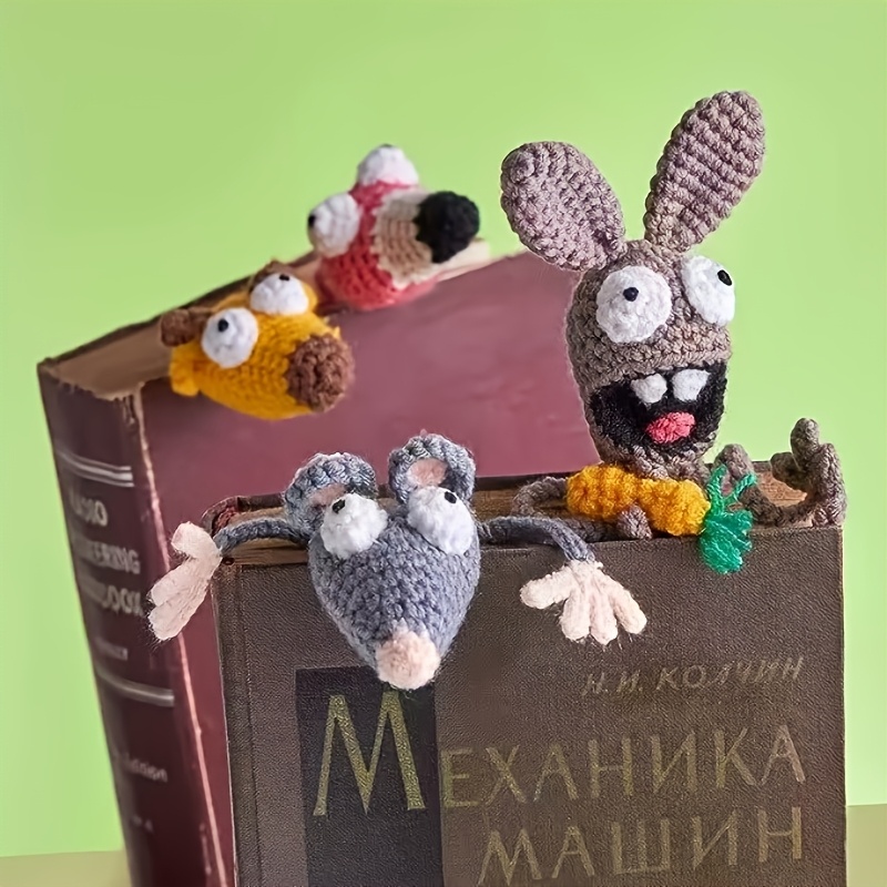 1pc 3d animal bookmark handmade crochet creative funny design bookmark perfect as birthday gifts valentines day gifts thanksgiving gifts christmas gifts or for book lovers