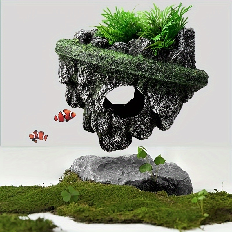 

Aquatic Oasis Floating Stone Decor - Multi-hole Pp Aquarium Ornament For Fish Tank Landscaping