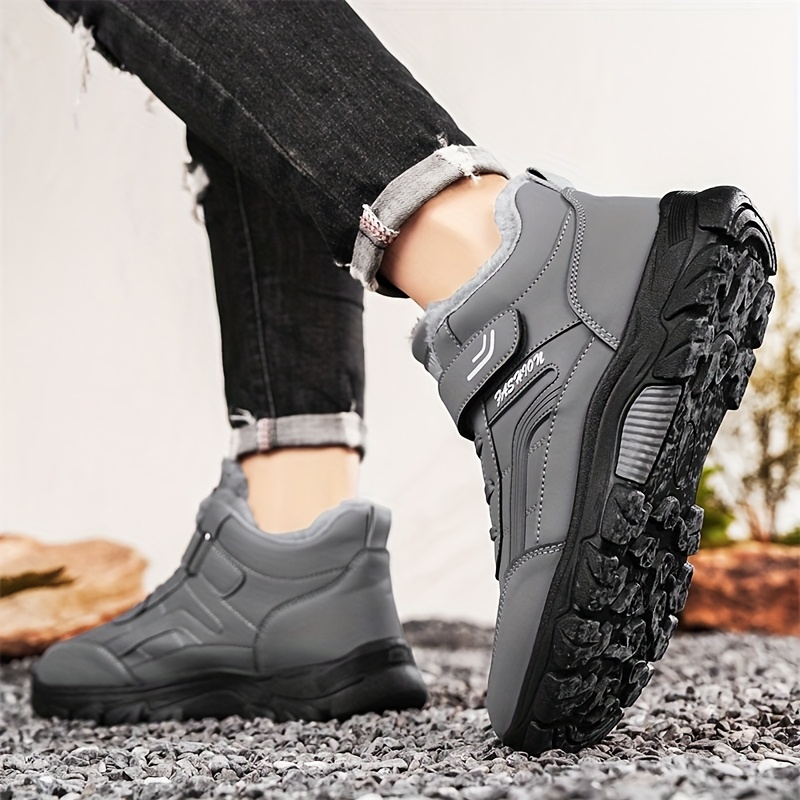 Men's Thickened Wide Toe Hiking Boots, Comfortable Athletic Shoes